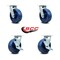 Service Caster 6 Inch Solid Polyurethane Swivel Caster Set with Roller Bearing 2 Brake SCC SCC-30CS620-SPUR-2-TLB-2 - alternate 7